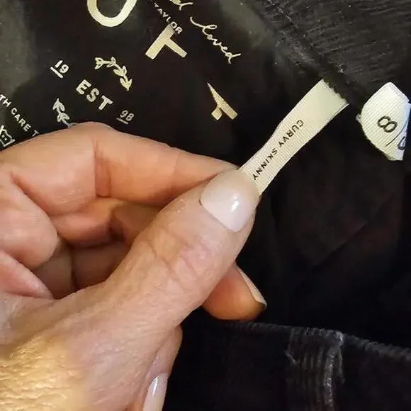 LOFT Women's Black Corduroy Pants 29/8 - Picture 4 of 10